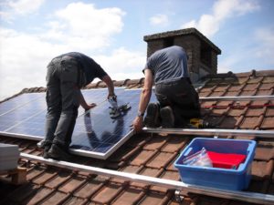 installation of solar panels