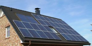 solar panels installed in a roof